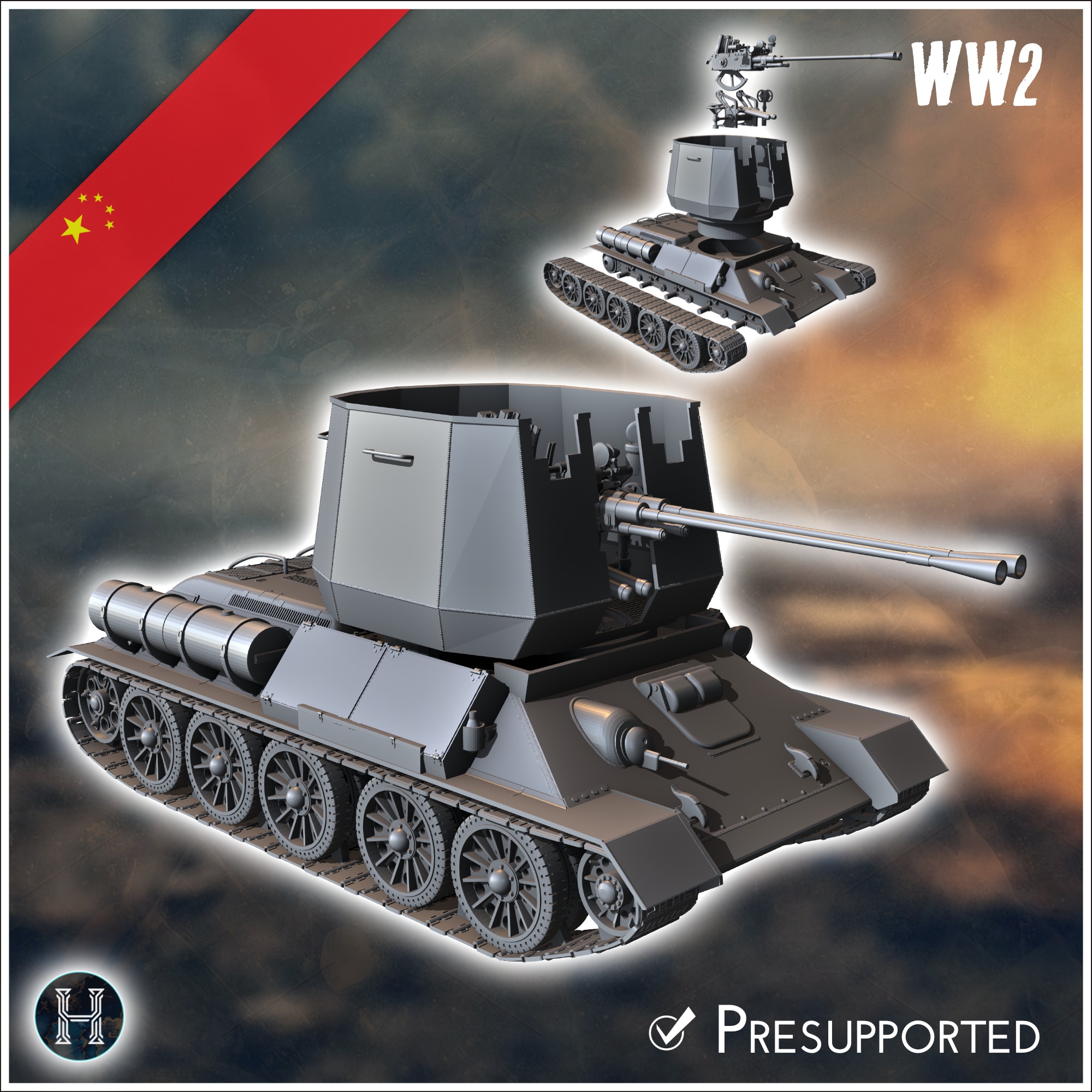 Type 63 anti-aircraft gun - Chinese Modern army Military miniatures People's Liberation Army